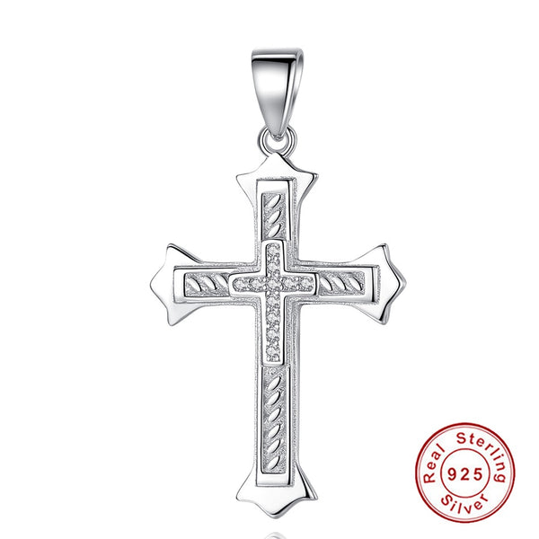 Latin Patonce Cross Sterling Silver Pendant