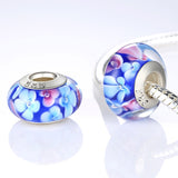 Glassy Flowery Murano Beads