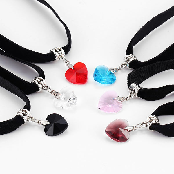 Heart & Lace Choker Necklace
