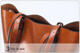 Classic Autumn Leather Tote Bag
