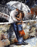 Paint by Numbers Romantic Kiss Canvas Painting Kit
