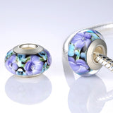 Glassy Flowery Murano Beads
