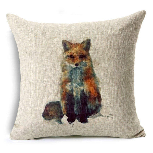 Watercolor Fox Cushion Cover