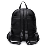 Bolsas Sac Black Leather Backpack