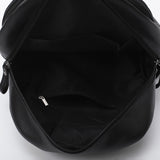Bolsas Sac Black Leather Backpack