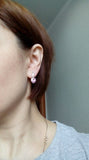 Warm Hearts Cubic Zirconia Lever Back Earrings